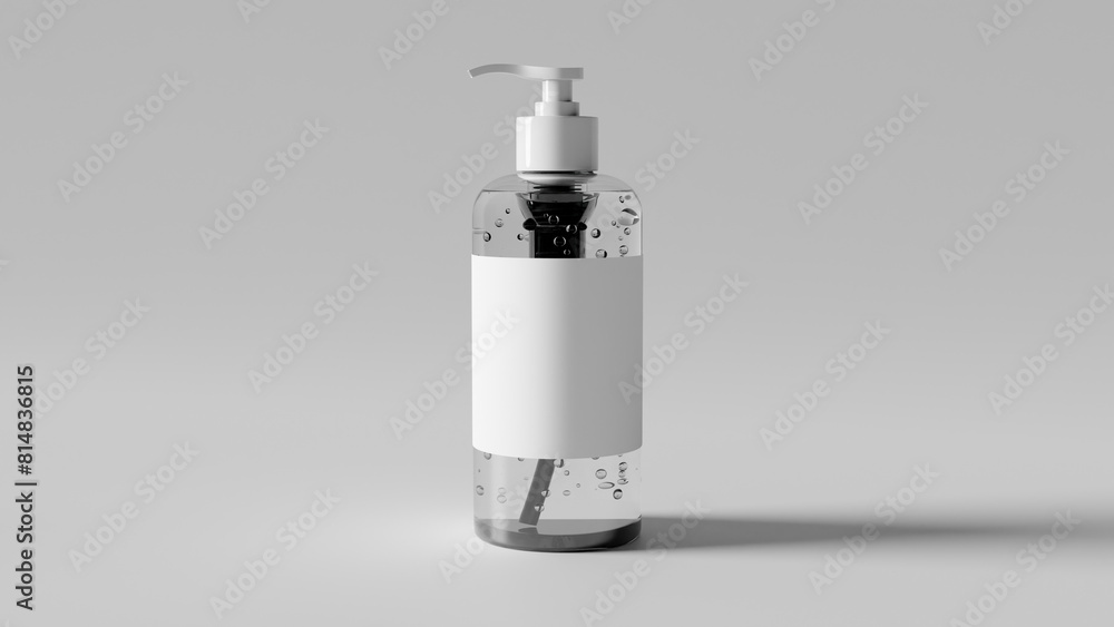 a bottle of liquid with a white label on it a bottle of liquid with a white label on it
