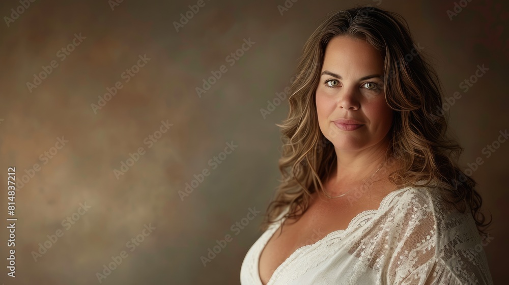 Fototapeta premium Elegant Maternity Portrait: Serene Beauty in Pregnancy