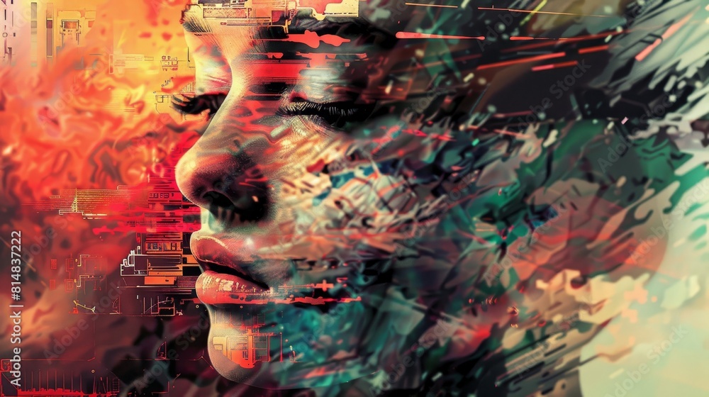 Surreal visual experience with glitched textures Surreal visual experience with glitched textures