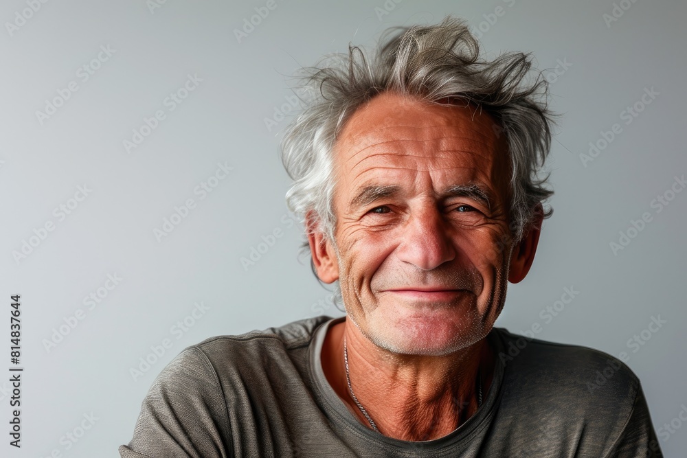 Joyful Mature Gentleman in Studio Lighting Joyful Mature Gentleman in Studio Lighting