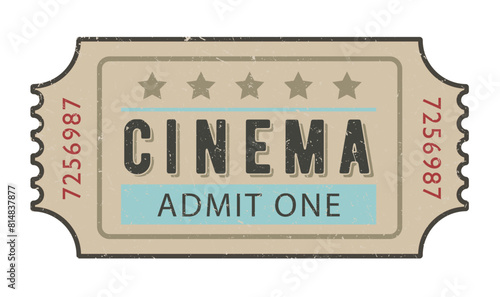 Retro Ticket templates cinema coupon