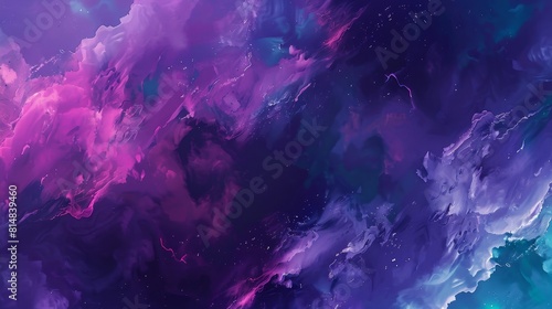Hypnotic cosmic nebula with deep indigo gradients