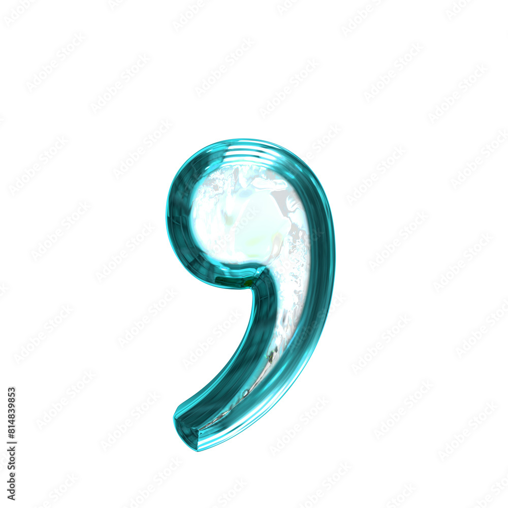 Ice symbol in a turquoise frame Ice symbol in a turquoise frame