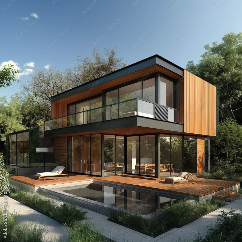 modern environmentally friendly house in generative ai
