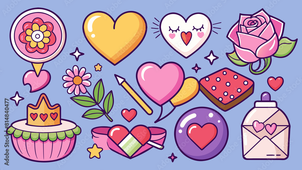 set love stickers set love stickers