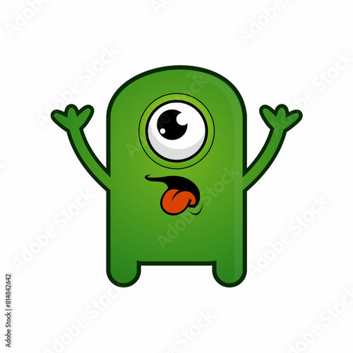 vector cartoon cute baby plankton, children's plankton