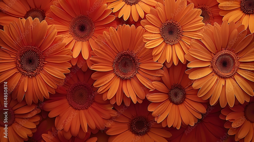 A cluster of orange flowers surrounded by clusters of orange flowers A cluster of orange flowers surrounded by clusters of orange flowers
