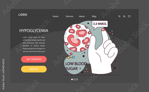 Diabetes. Measuring sugar blood with glucometer. Glucose monitoring,