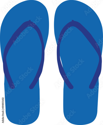 Flip Flop Blue Slippers, flip flops vector, casual wear slipper, simple slipper design, Blue flip flops, footwear design