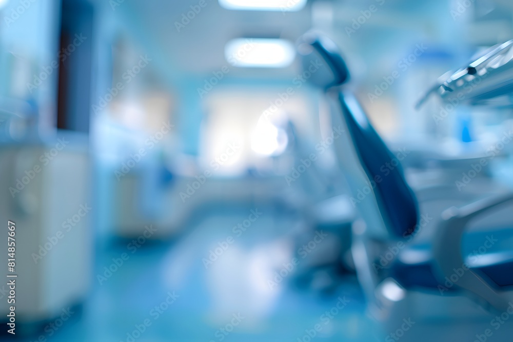 Blurred image of a modern dental clinic