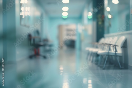 Blurred image of a modern dental clinic