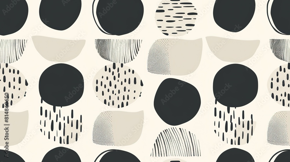 minimal circle bohemian style polka dot seamless pattern , geometric shape with line print grungy texture, Generative Ai minimal circle bohemian style polka dot seamless pattern , geometric shape with line print grungy texture, Generative Ai