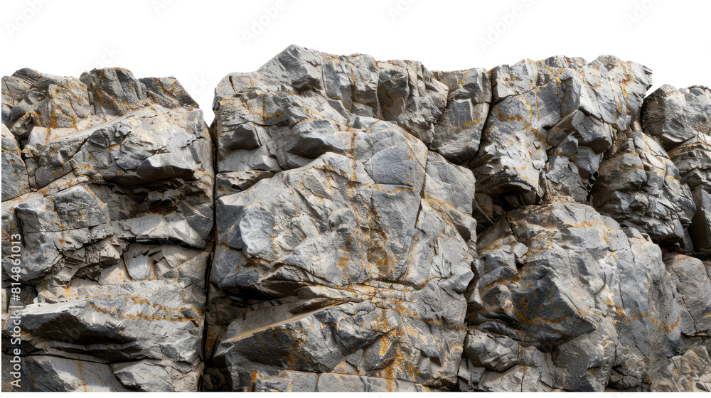 Cliff stone located part of the mountain rock isolated on transparent and white background.PNG image. Cliff stone located part of the mountain rock isolated on transparent and white background.PNG image.