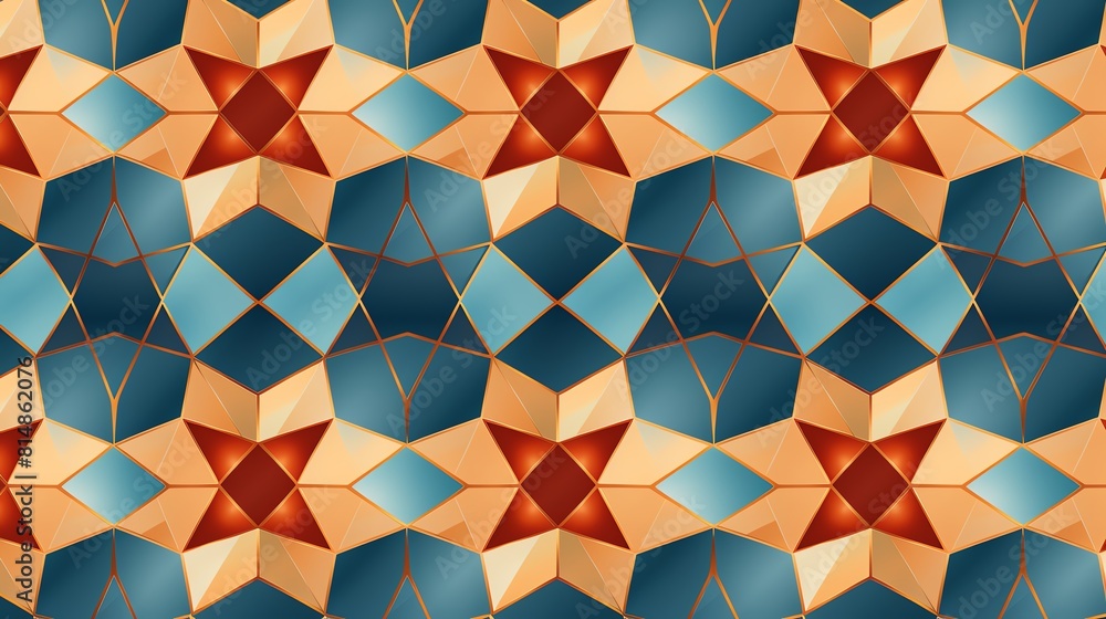 Create a seamless pattern with a Moroccan trellis design Create a seamless pattern with a Moroccan trellis design