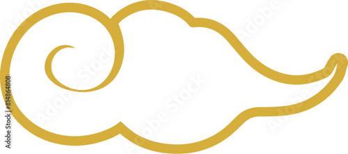 Mid-Autumn Festival golden auspicious cloud material