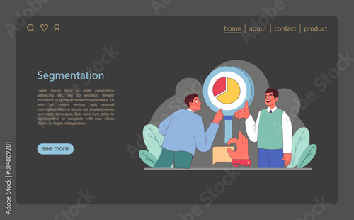Market segmentation strategy. Professionals analyze segments to customize marketing efforts for niche targeting.