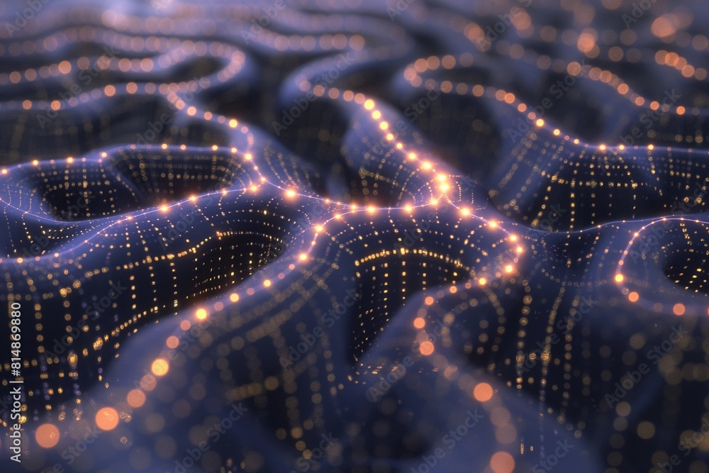 custom made wallpaper toronto digitalAbstract glowing blue and purple neural network. Artificial intelligence.