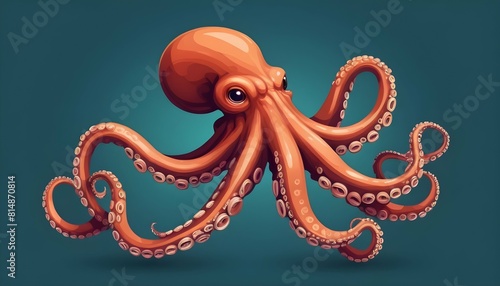 A octopus icon with tentacles upscaled_3