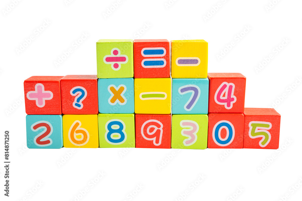Math number colorful on white background with clipping path, education study mathematics learning teach. Math number colorful on white background with clipping path, education study mathematics learning teach.