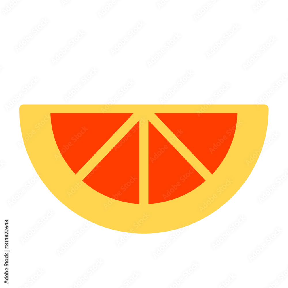Lemon Slice Icon in Flat Style Lemon Slice Icon in Flat Style