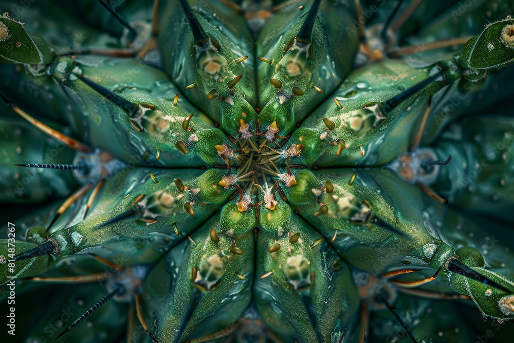 Obraz premium A close up of a cactus with a green and brown color