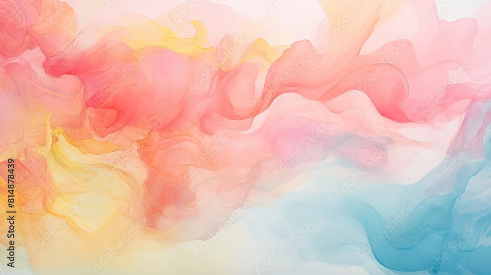 Close-up of vibrant watercolor washes blending together Close-up of vibrant watercolor washes blending together