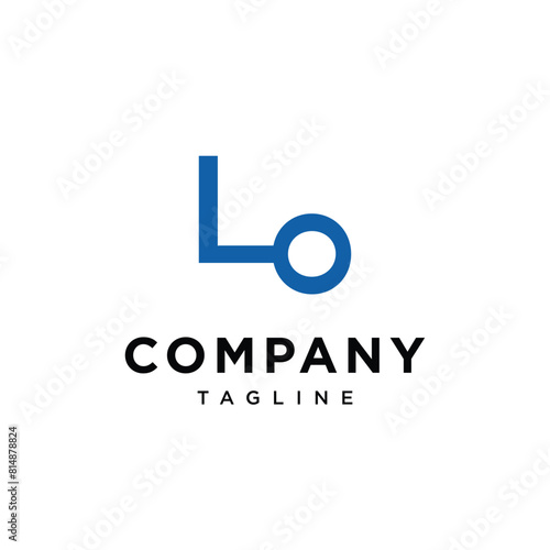 Letter L magnifying glass logo vector template