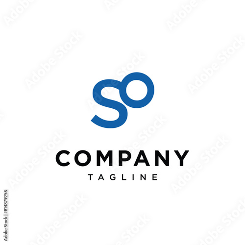 Letter S magnifying glass logo vector template