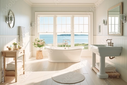 Luxurious Coastal Bathroom with Ocean View © Georg Lösch