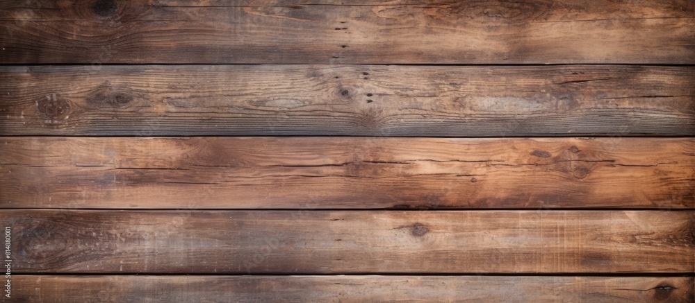 Naklejka premium An aged wooden wall displaying a close up of vintage planks The background is composed of weathered panels showcasing its natural texture Copy space image