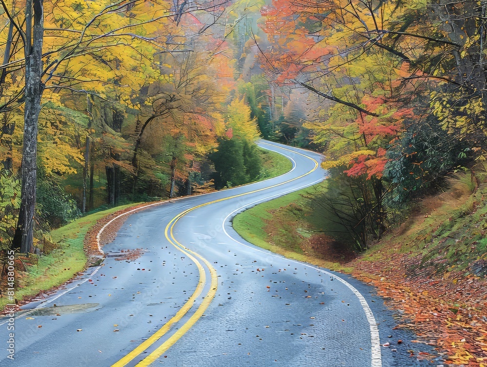 Naklejka premium Capture road trips in all seasons