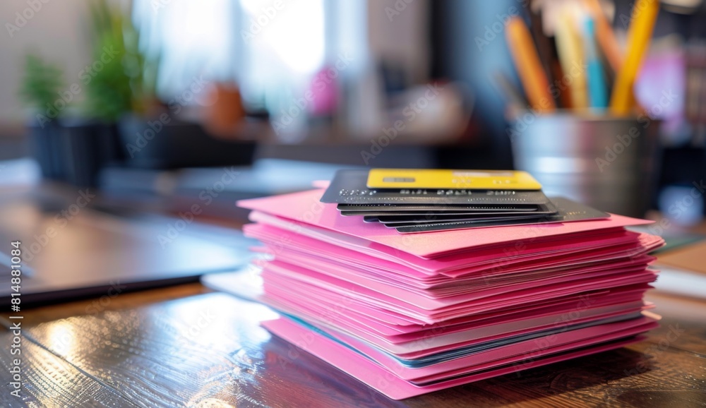 pink papers with credit cards pink papers with credit cards