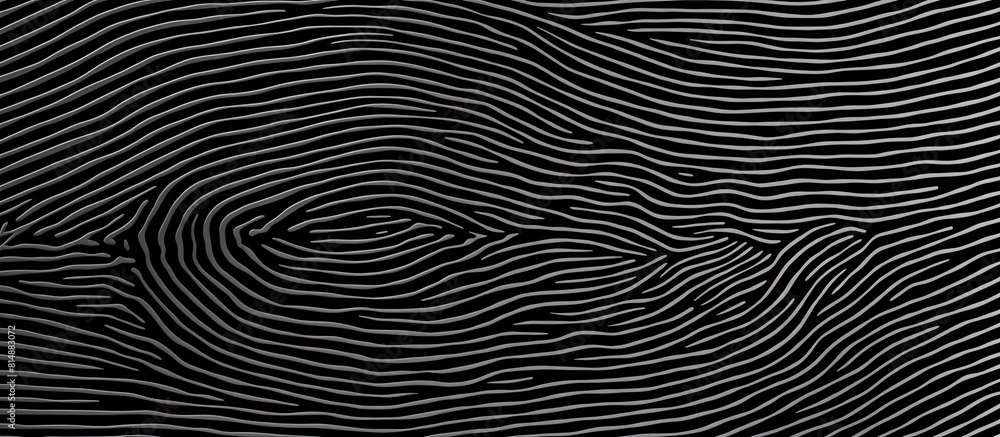 Detailed macro image of a human fingerprint in black The image showcases the intricate details of a real fingerprint against a white background providing a clear view of each unique pattern Detailed macro image of a human fingerprint in black The image showcases the intricate details of a real fingerprint against a white background providing a clear view of each unique pattern