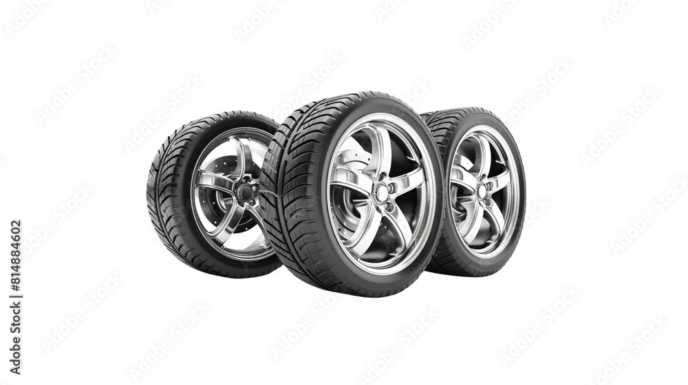 View of alloy wheels side by side