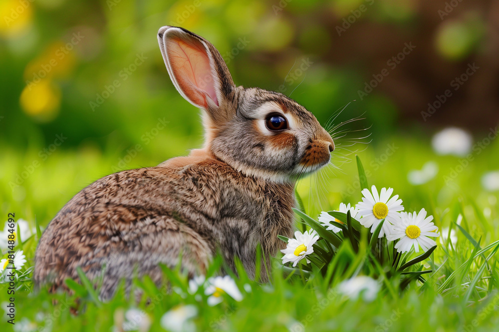 Fototapeta premium rabbit on the grass