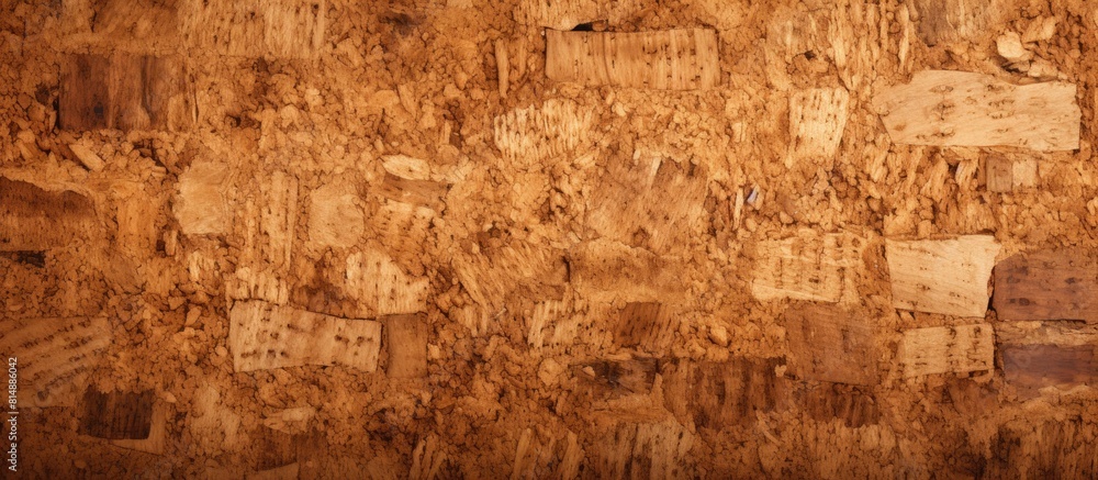 Obraz premium A background made of cork providing a textured and natural aesthetic with ample space for copy or other elements in the image