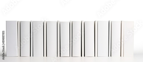 Copy space image of a blank book set against a white background