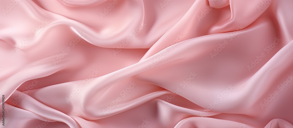 A copy space image of a pink silk fabric with a textured surface similar to the soft and delicate petals of a rose A copy space image of a pink silk fabric with a textured surface similar to the soft and delicate petals of a rose