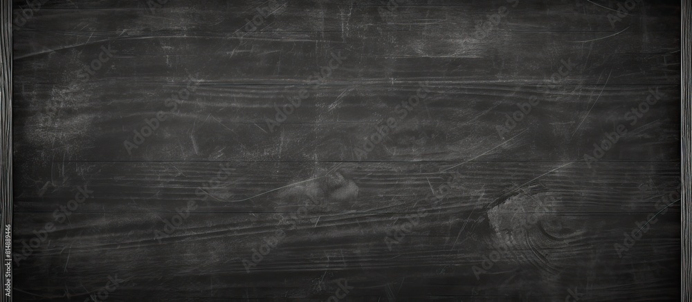 Fototapeta premium A textured blackboard with abstract chalk marks erased providing a clean surface for adding text messages or as a background for a copy space image