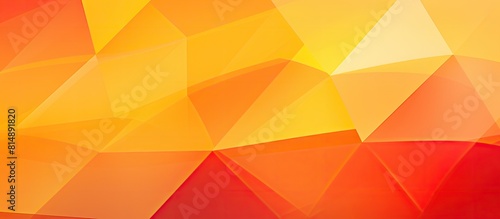 Vibrant geometric pattern in yellow orange and red hues Copy space image