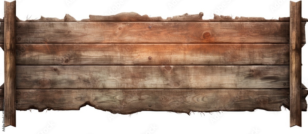 Naklejka premium A vintage signpost made of wood featuring empty arrows for your custom text Perfect for a copy space image
