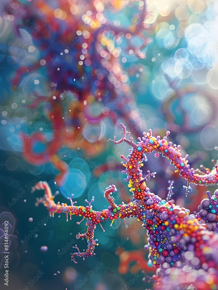 Visualization of a Neurotransmitter Receptor Highlighting its Intricate Molecular Structure and Visualization of a Neurotransmitter Receptor Highlighting its Intricate Molecular Structure and