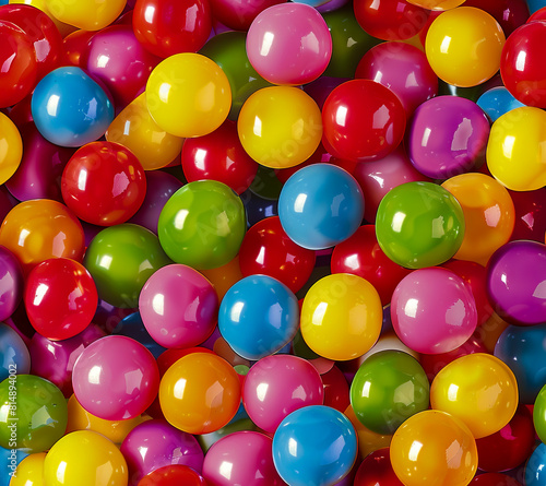 A pile of colorful balls in a variety of colors.