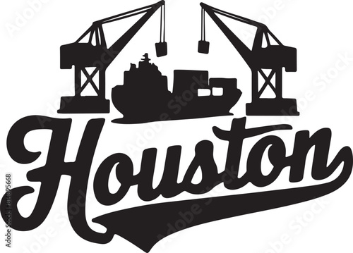 Houston Ship Silhouette Vector