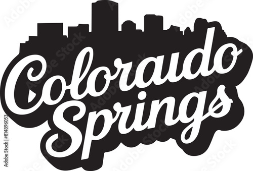 Colorado Springs Skyline Silhouette