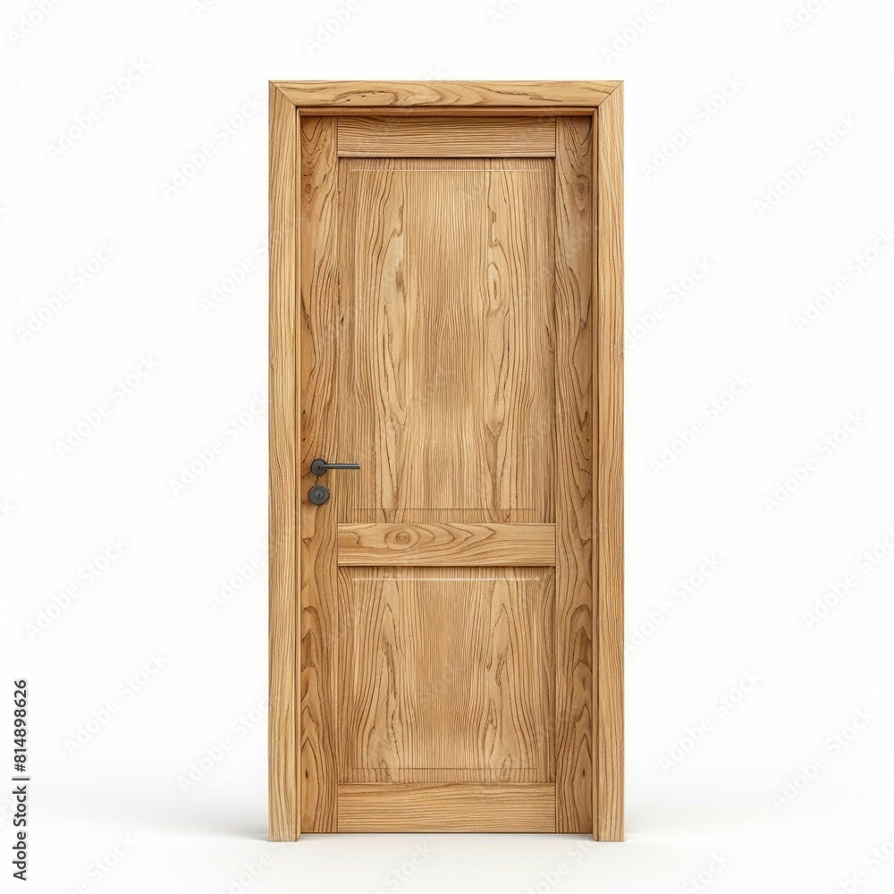 Minimalist Wooden Door with Scandinavian Design. Generative ai Minimalist Wooden Door with Scandinavian Design. Generative ai