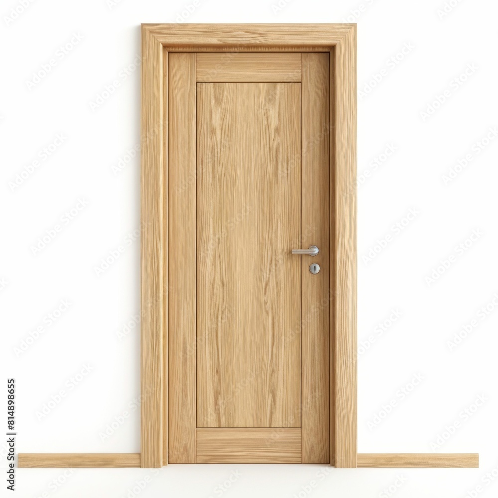 Minimalist Wooden Door with Scandinavian Design. Generative ai Minimalist Wooden Door with Scandinavian Design. Generative ai