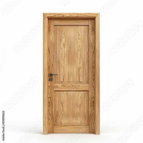 Minimalist Wooden Door with Scandinavian Design. Generative ai