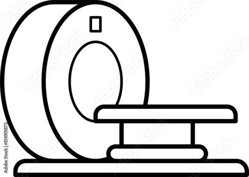 CT scanner outline vector icon