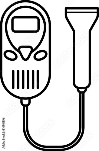 Fetal doppler outline vector icon